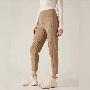 Athleta Trekkie North‎ High Rise Jogger Pants Big Sur Brown Tan Women’s Size 12